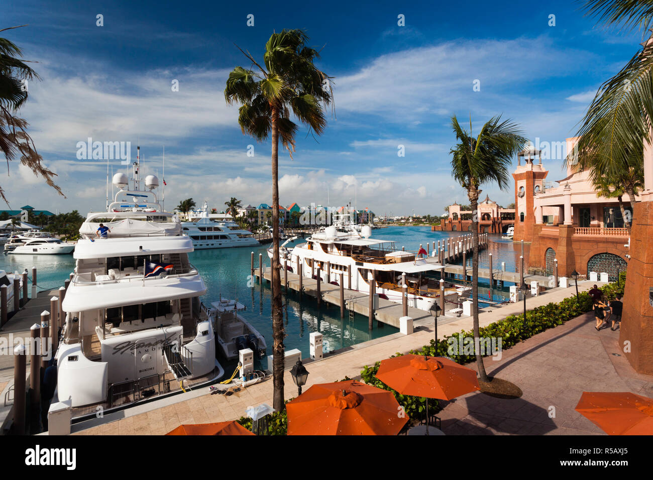 New Providence Island, Nassau, Paradise Island, Bahamas, Marina Village Stockfoto