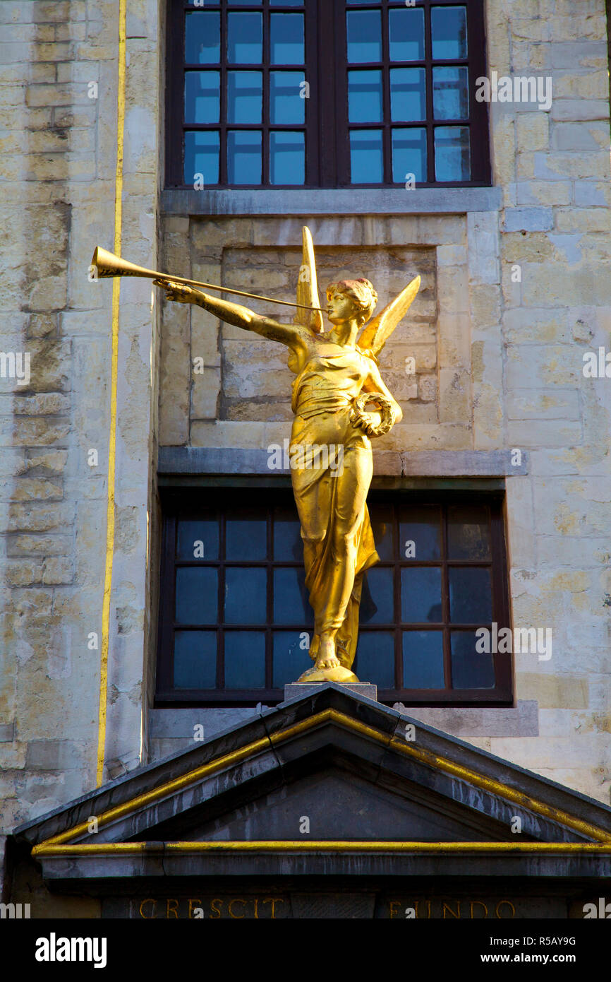 Statue La Maison Des Ducs De Brarant Grand Place, Brüssel, Belgien Stockfoto