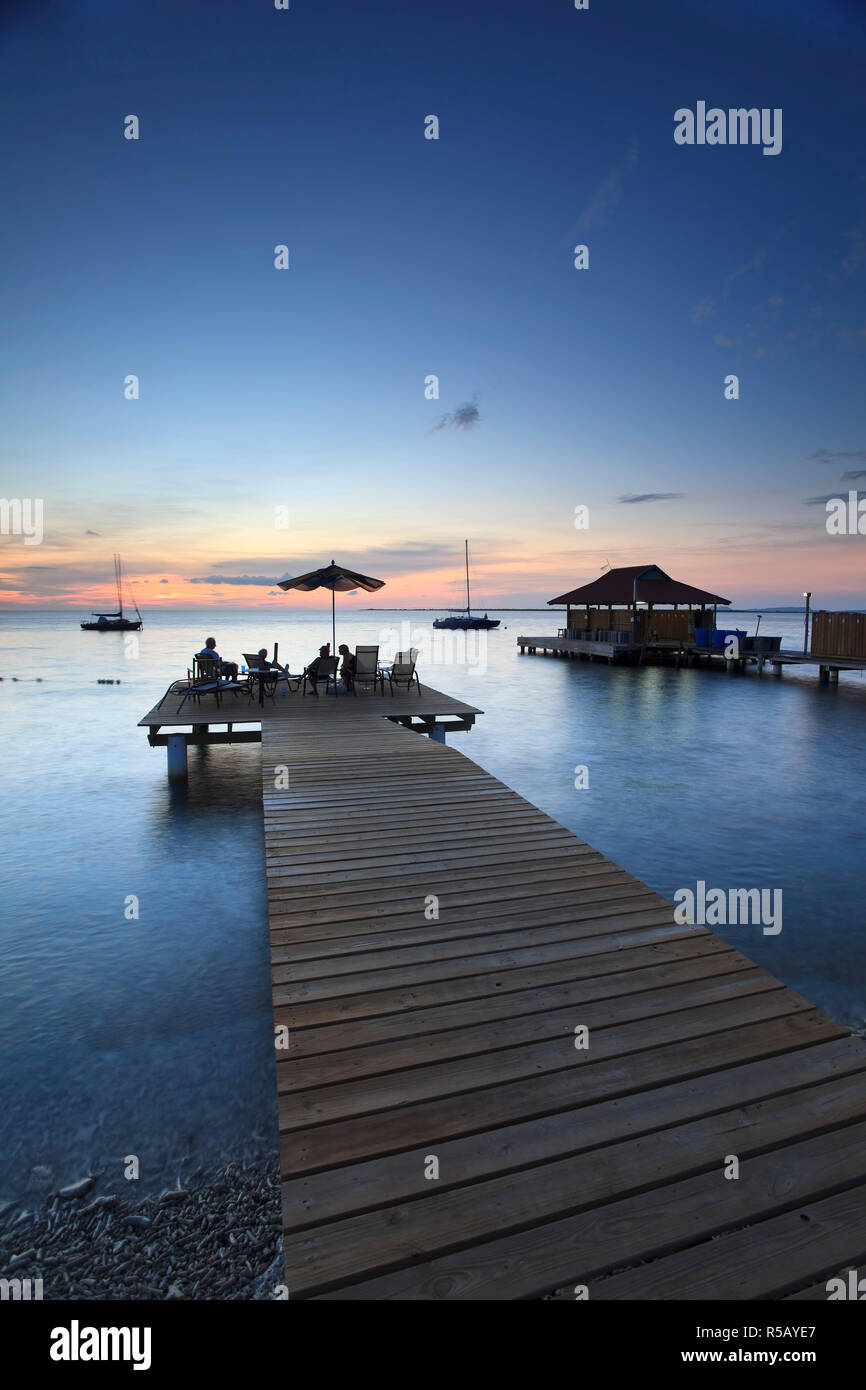 Karibik, Niederländische Antillen, Bonaire, Beach Resort Stockfoto