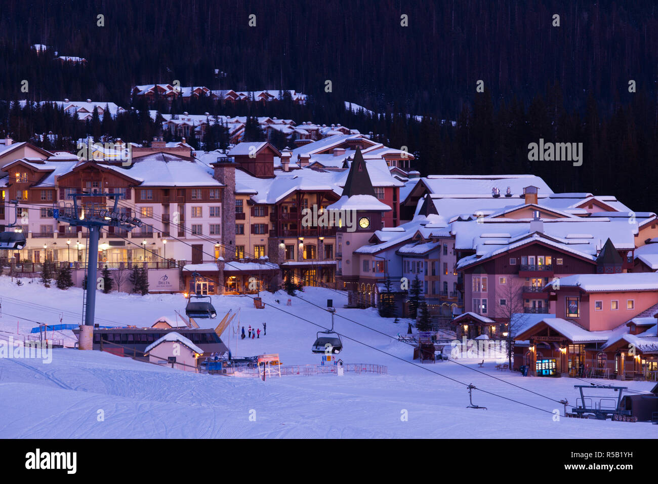 Kanada, British Columbia, Sun Peaks Sun Peaks Resort Stockfoto