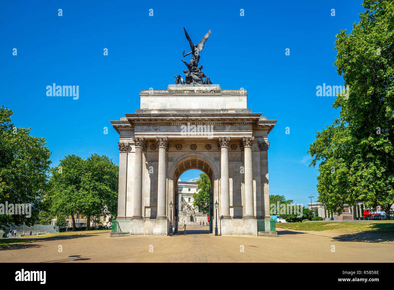 Wellington Arch, (Verfassung Arch) im Green Park Stockfoto