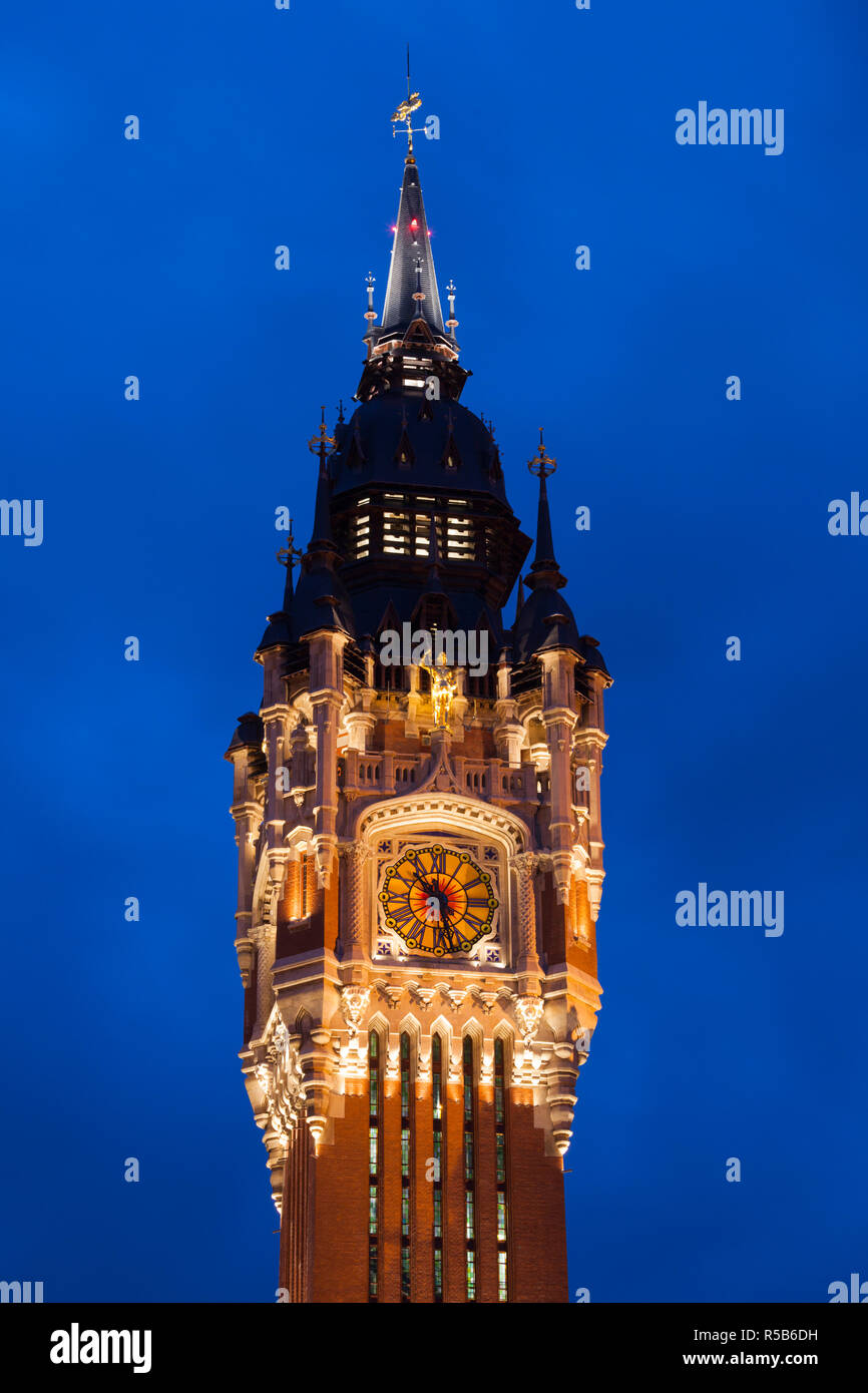 Frankreich, Region Nord-Pas-de-Calais, Calais, Rathaus Stockfoto