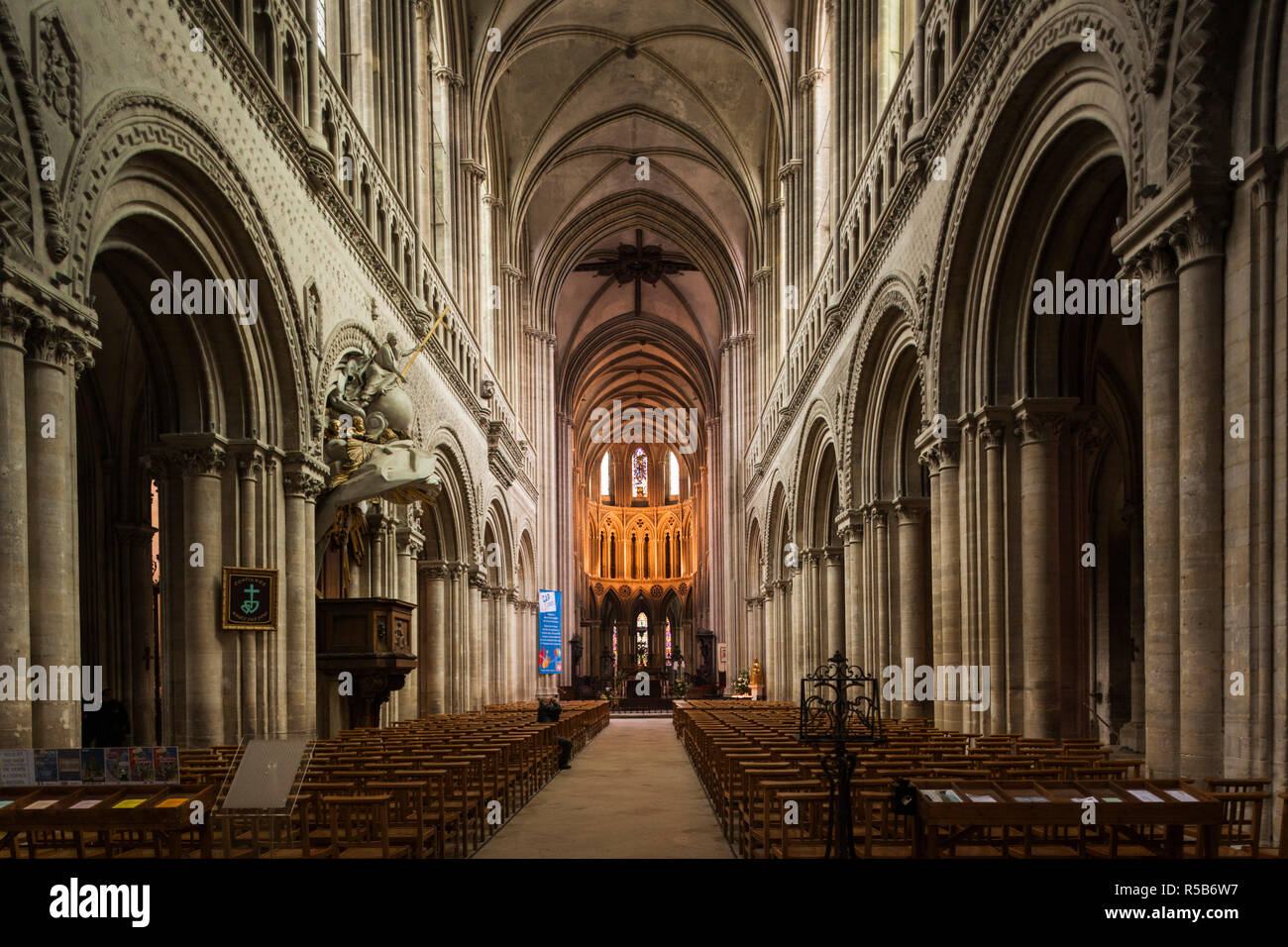 Frankreich, Normandie, Calvados, Bayeux, Cathedrale Notre Dame Cathedral Stockfoto