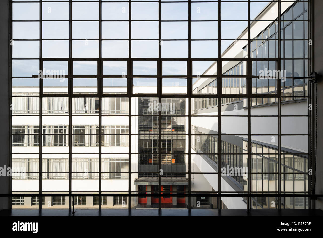 Bauhaus Architektur an der Schule für Gestaltung in Dessau, Deutschland Stockfoto