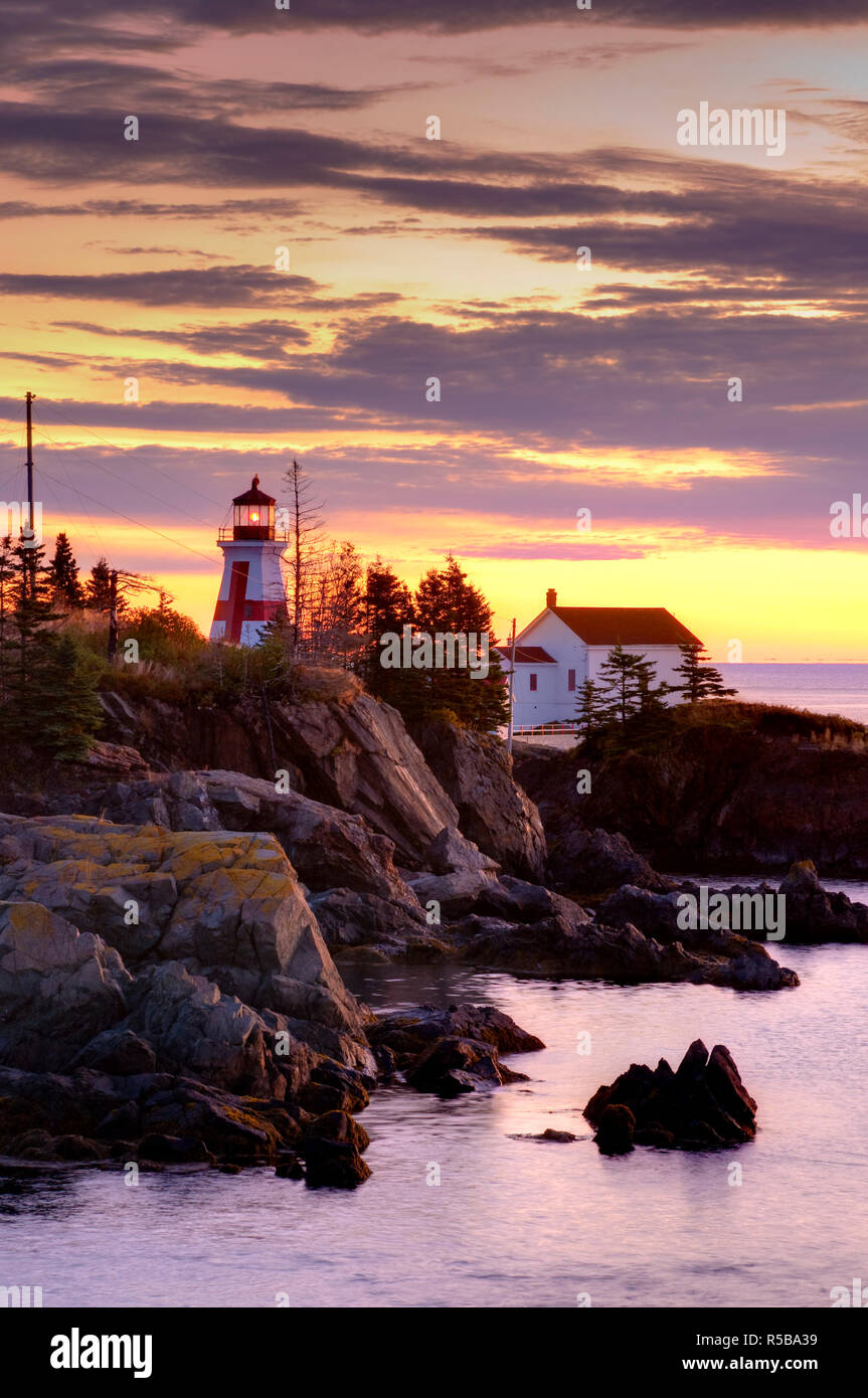 Kanada, New Brunswick, Campobello Island, East Quoddy (Hafen) Leuchtturm Stockfoto