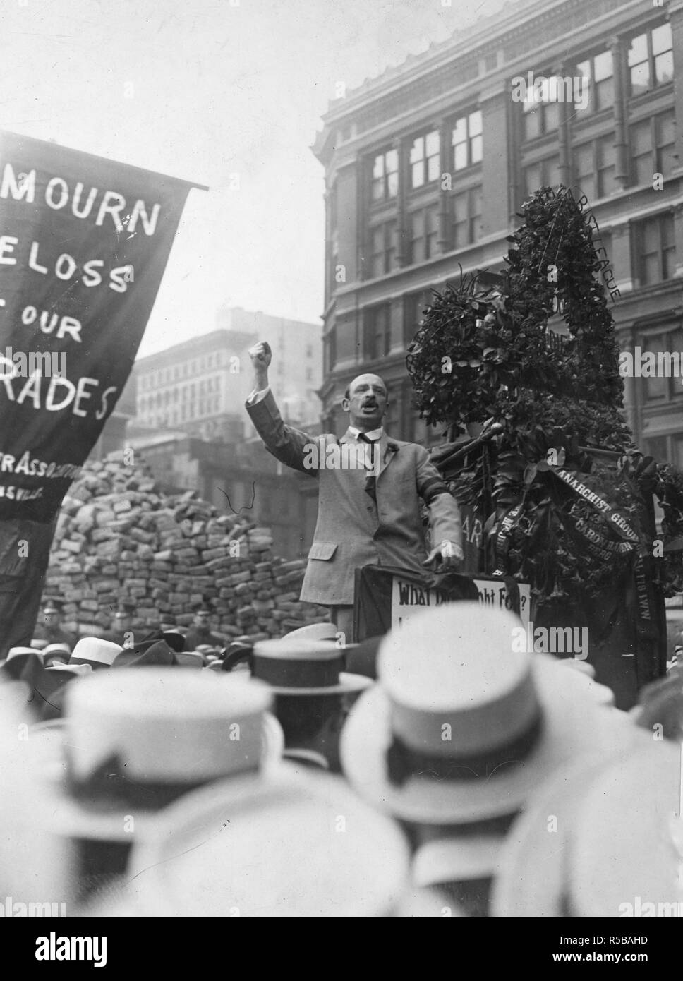 Alexander Berkman, "rechte Hand" von Emma Goldman, die anarchistische. Beide Berkman und Miss Goldman seit wurden verhaftet und für aufrührerische Reden überführt werden kann. 1918 Stockfoto