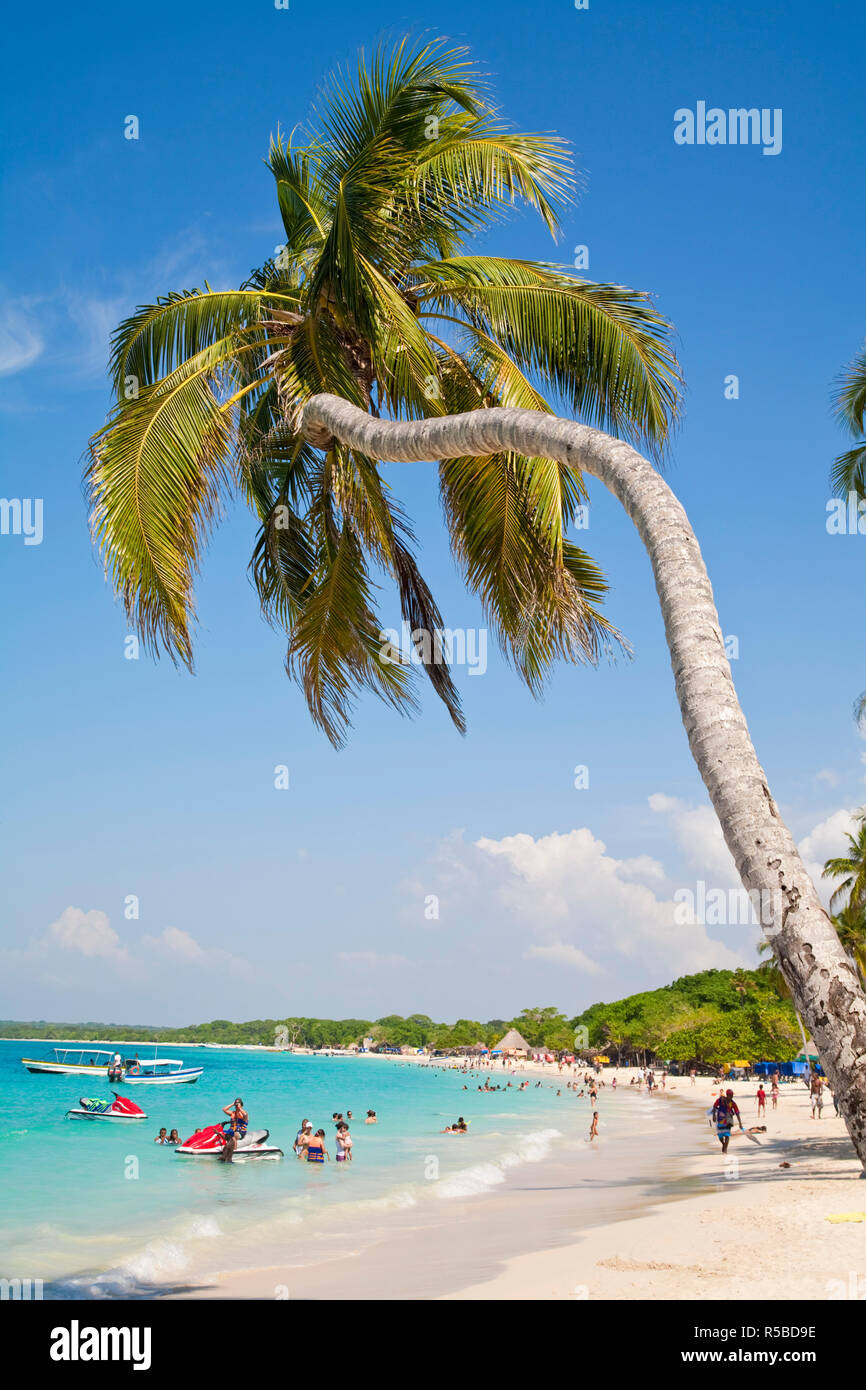 Kolumbien, Bolivar, Cartagena De Indias, Rosario Island, Playa Blanca Stockfoto