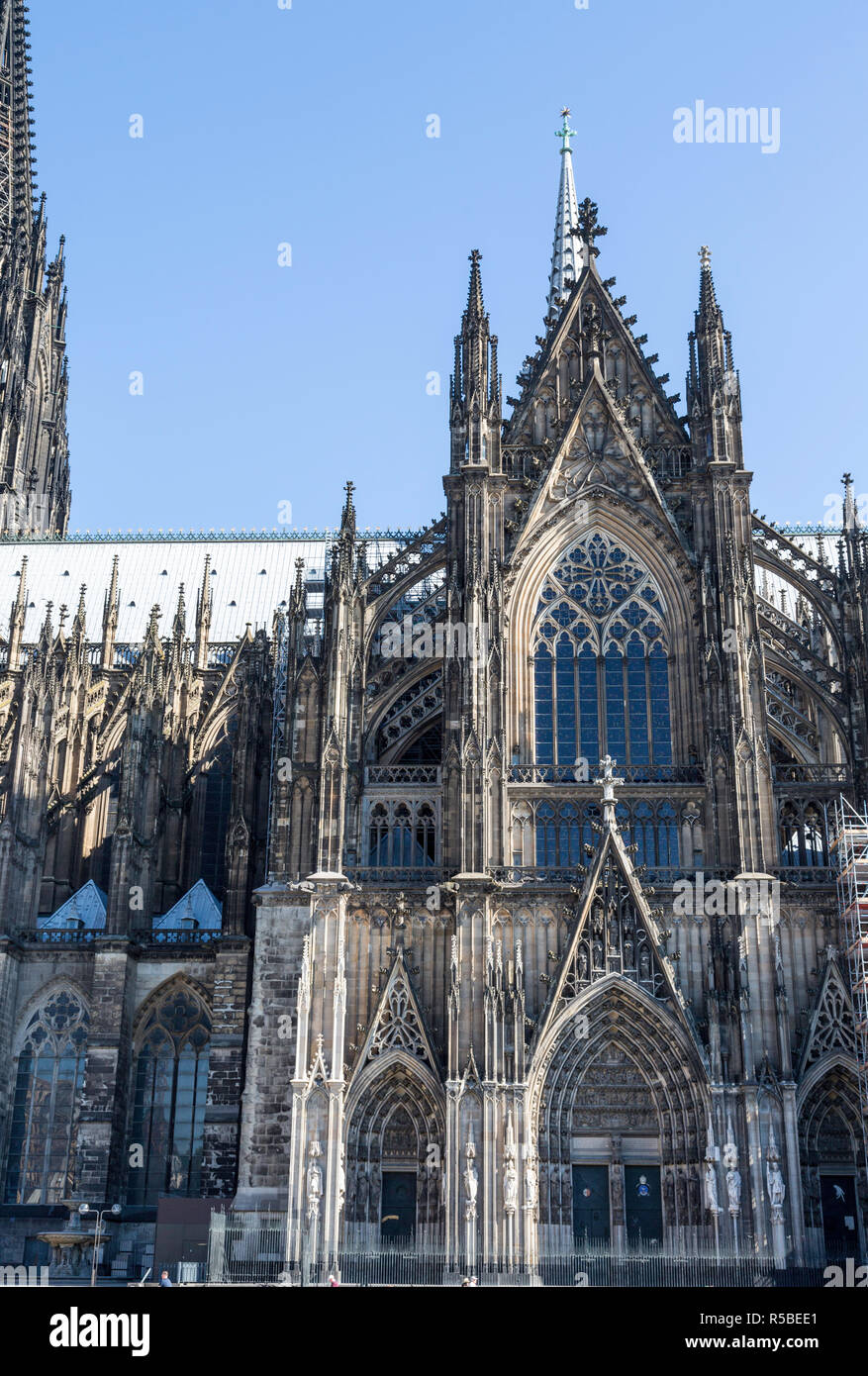 Köln, Deutschland. Südfassade der Kathedrale von Köln. Stockfoto