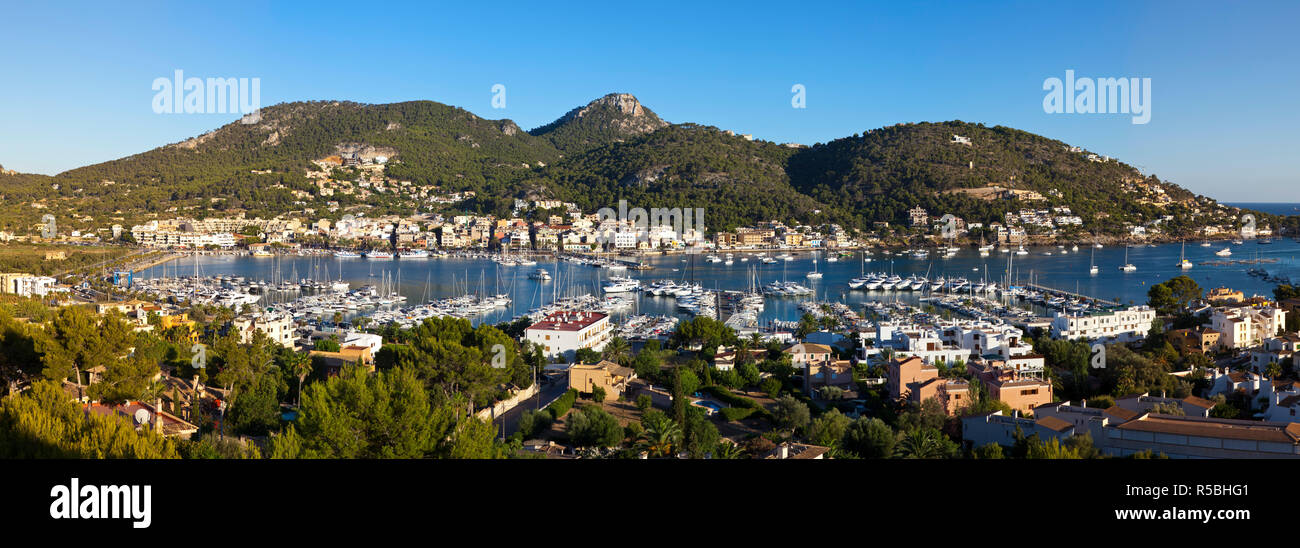 Port d'Antratx übersicht, Mallorca, Balearen, Spanien Stockfoto