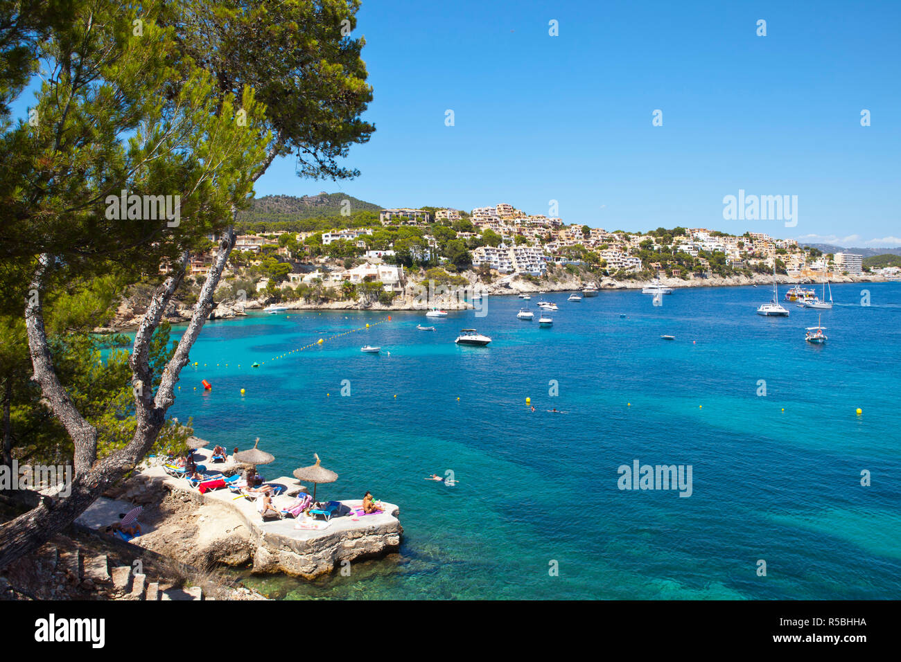 Cala Fornells, Mallorca, Balearen, Spanien Stockfoto