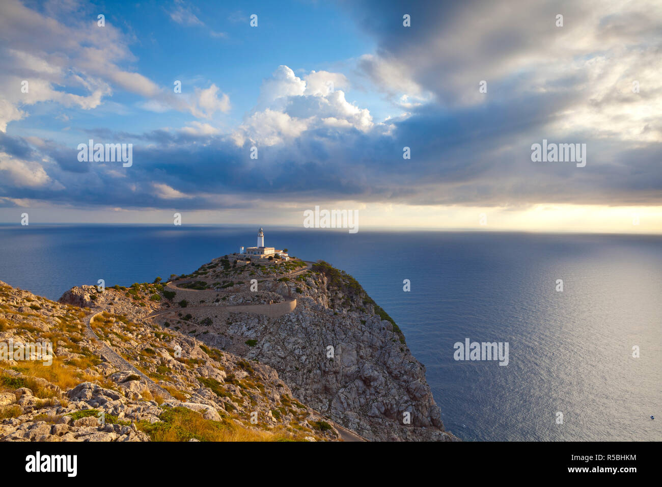Leuchtturm am Cap de Formentor, Mallorca, Balearen, Spanien Stockfoto
