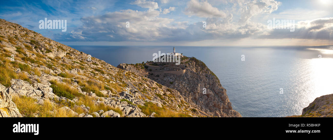 Leuchtturm am Cap de Formentor, Mallorca, Balearen, Spanien Stockfoto