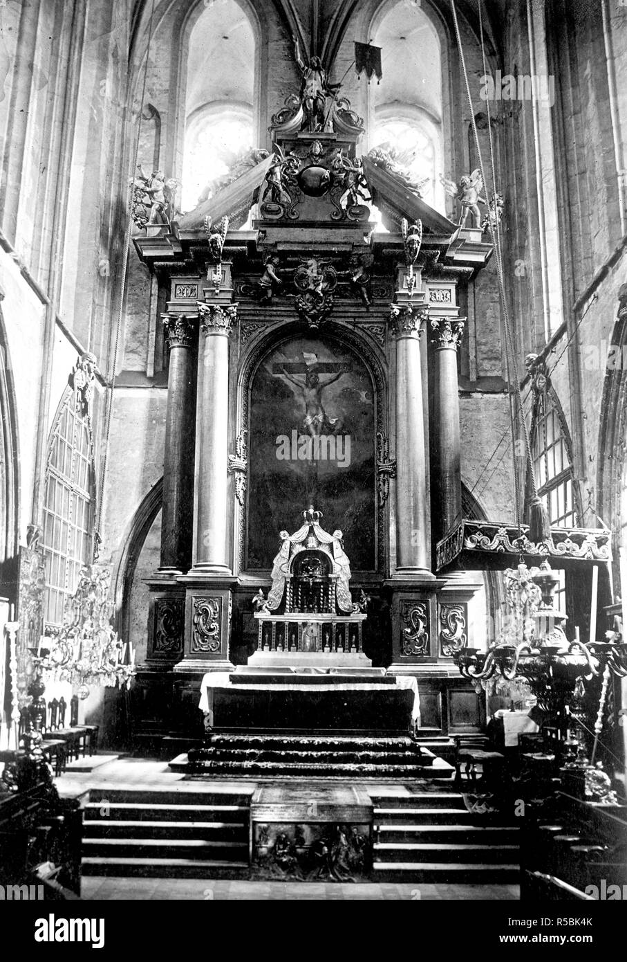 Die große Oltarz in Krakau Polen/Wielki Oltarz w Katredrze krakowskiej Ca. 1910-1920 Stockfoto