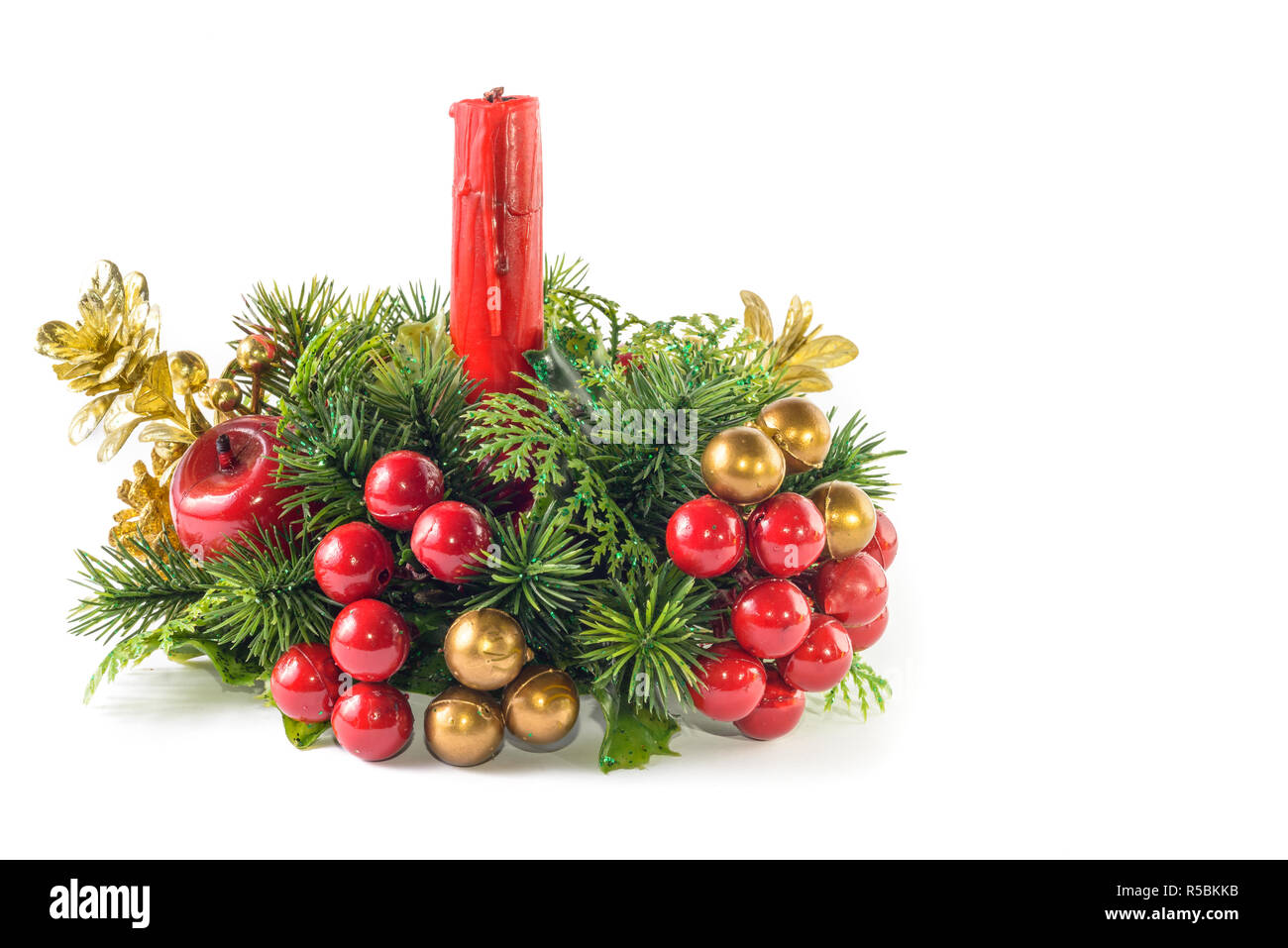 Tabelle Christmas Wreath Stockfoto