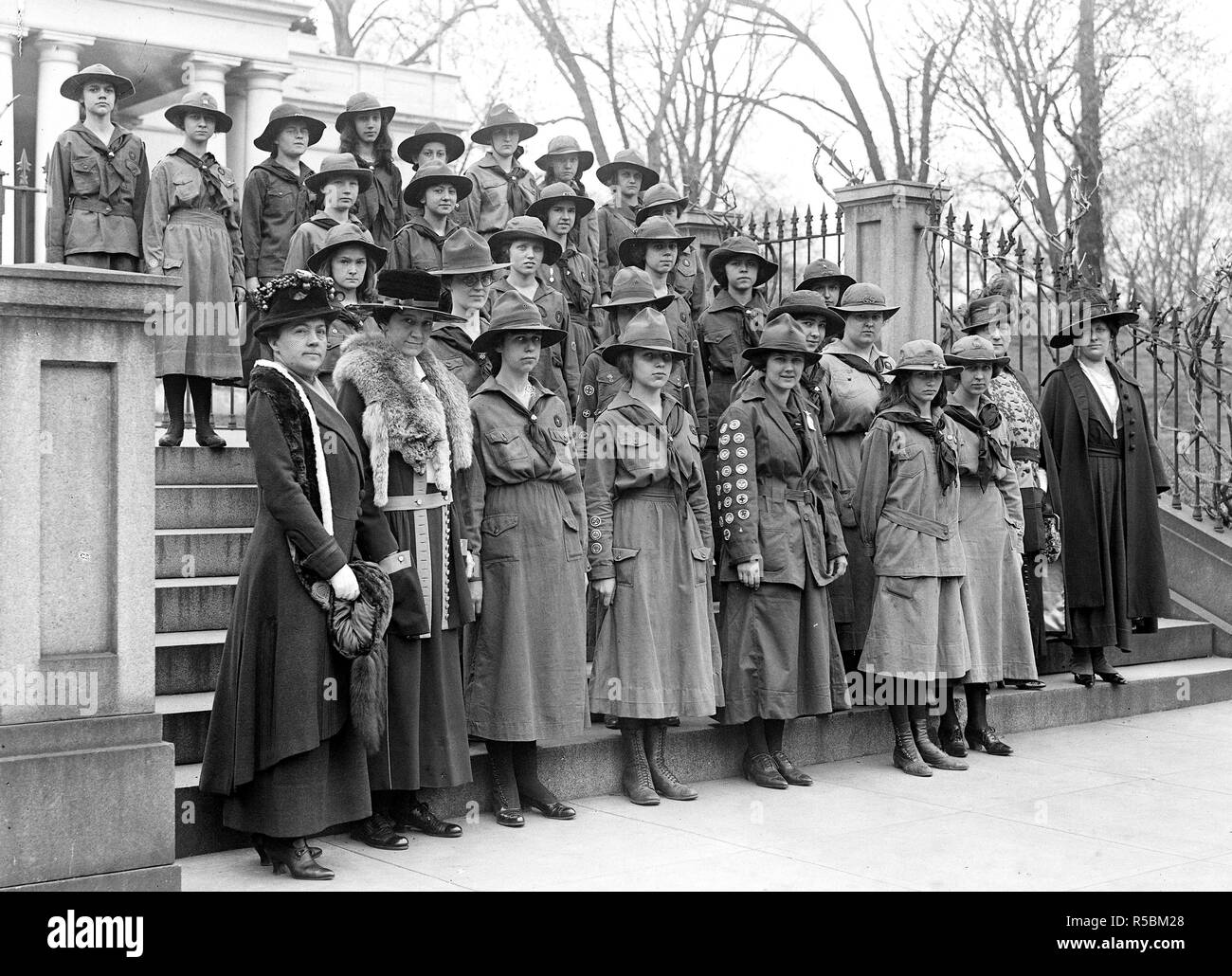 Pfadfinder im Weißen Haus Ca. 1916-1919 Stockfoto