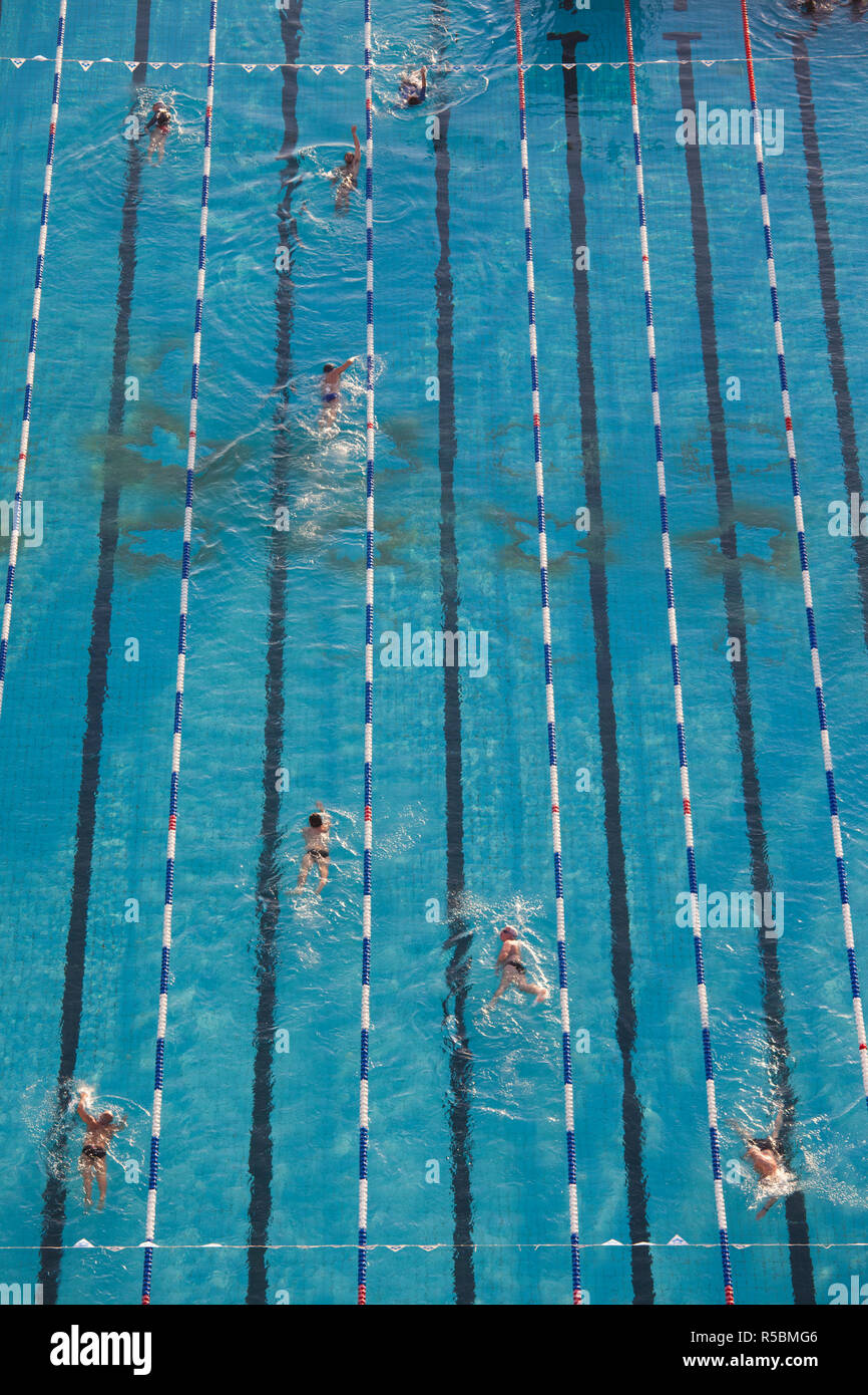 Israel, Tel Aviv Tel Aviv Marina Salzwasser Pool Stockfoto