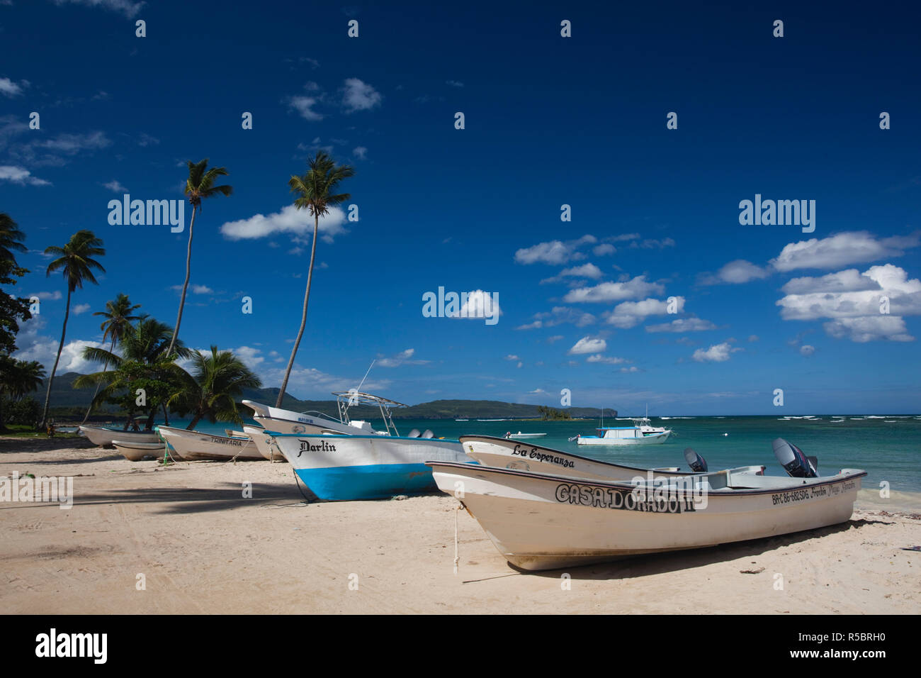 Dominikanische Republik, Halbinsel Samana, Las Galeras, Strand Playa Rincon Stockfoto