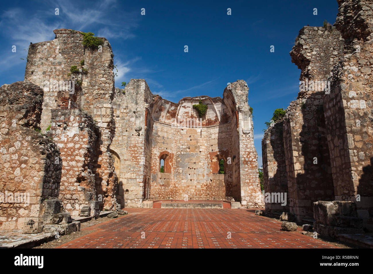 Dominikanische Republik, Santo Domingo, Zona Colonial, Ruinen von Monasterio de San Francisco, erste Kloster in der neuen Welt Stockfoto