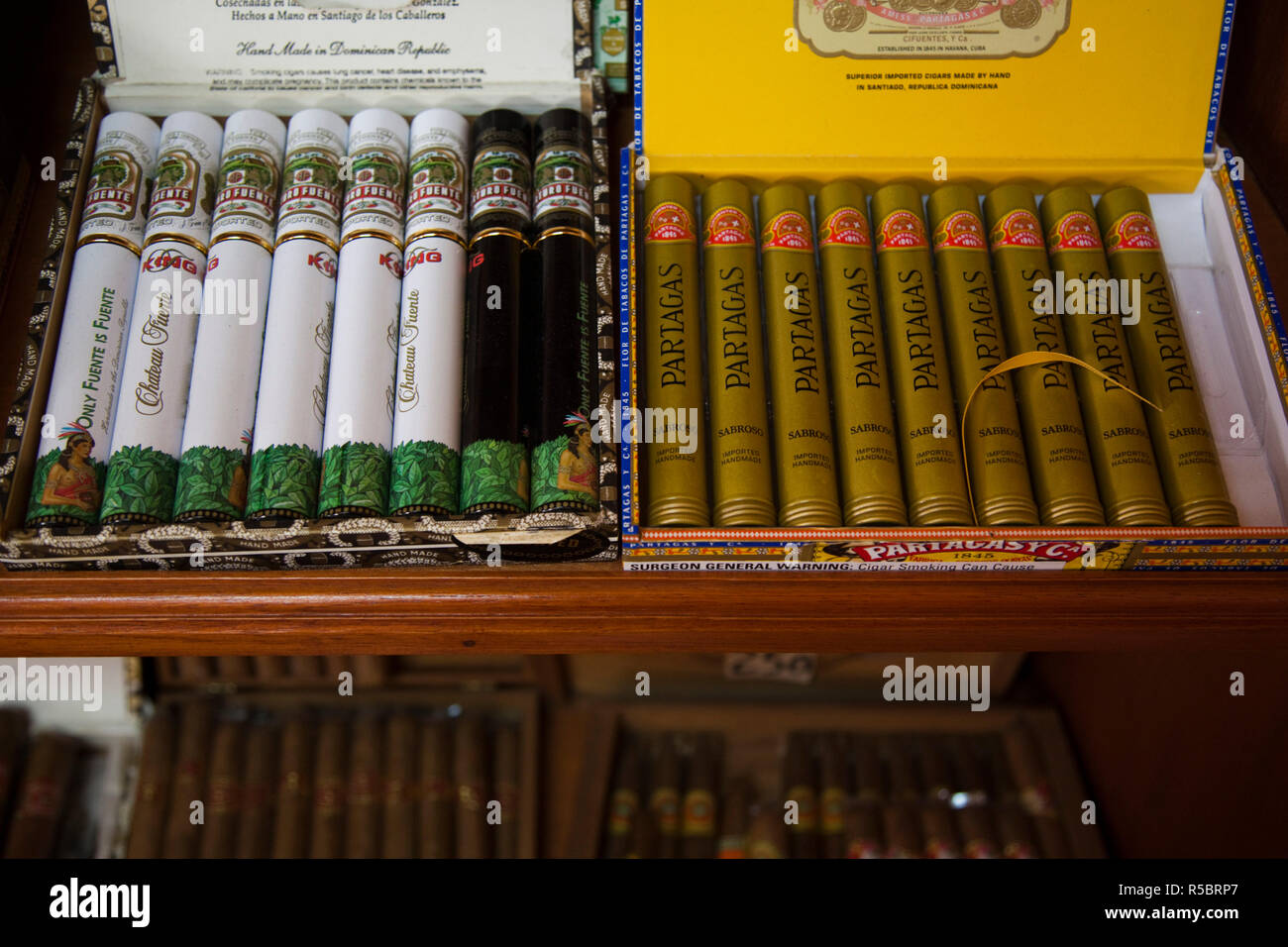 Dominikanische Republik, Santo Domingo, Zona Colonial, Dominikanische Zigarren bei La Leyenda del Cigarro Zigarrenfabrik Stockfoto
