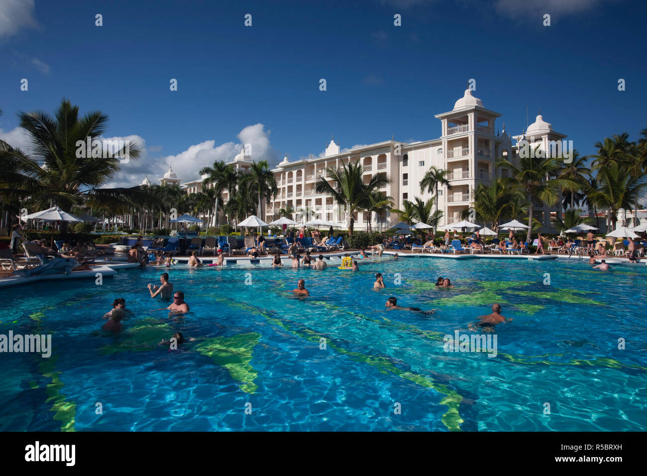 Dominikanische Republik, Punta Cana Bavaro Region RIU Palace Punta Cana Hotel Stockfoto