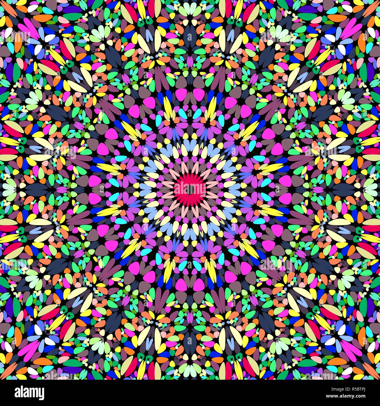 Bunte kies Kaleidoskop mandala Muster Hintergrund design Stock Vektor