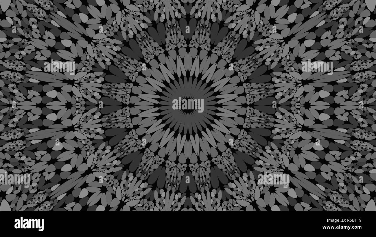 Graue Kies verzierten Mandala Muster Tapete - Tribal vector hintergrund abbildung Stock Vektor