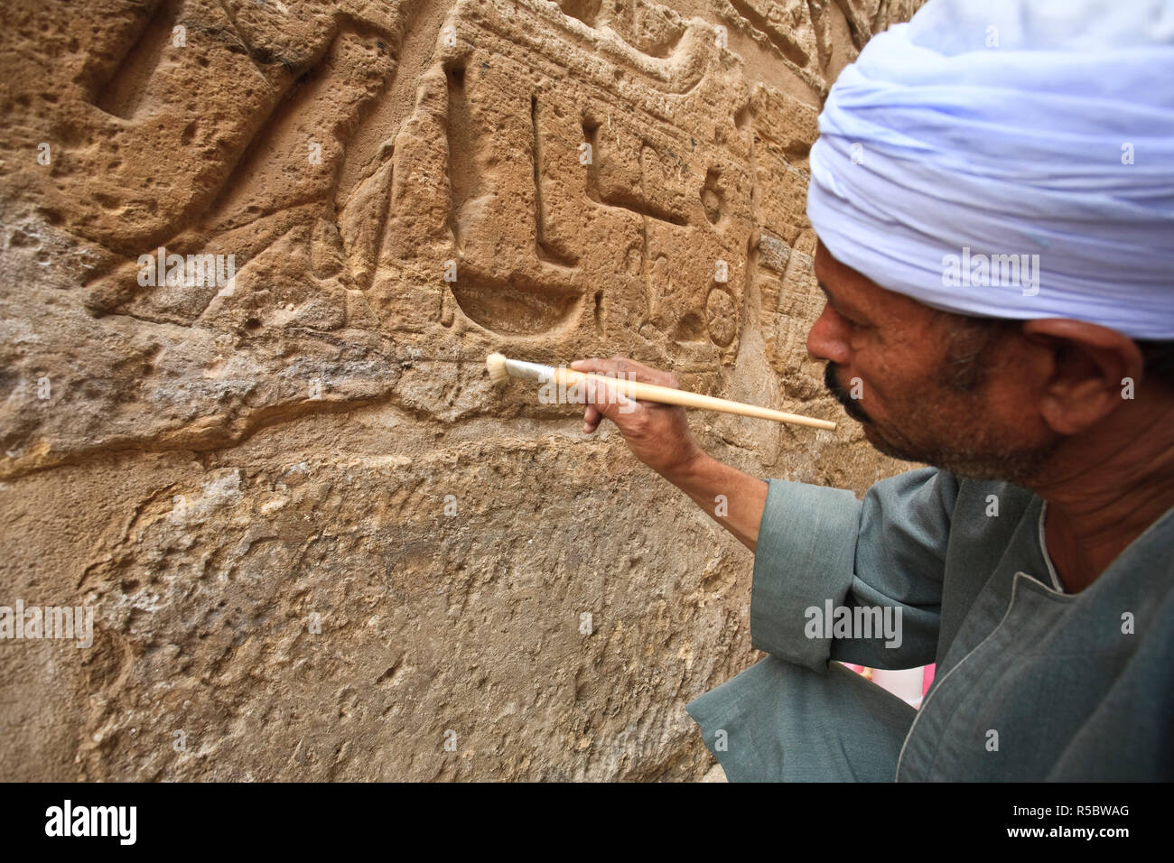 Ägypten, Luxor, West Bank, Medinat Habu Tempel Stockfoto