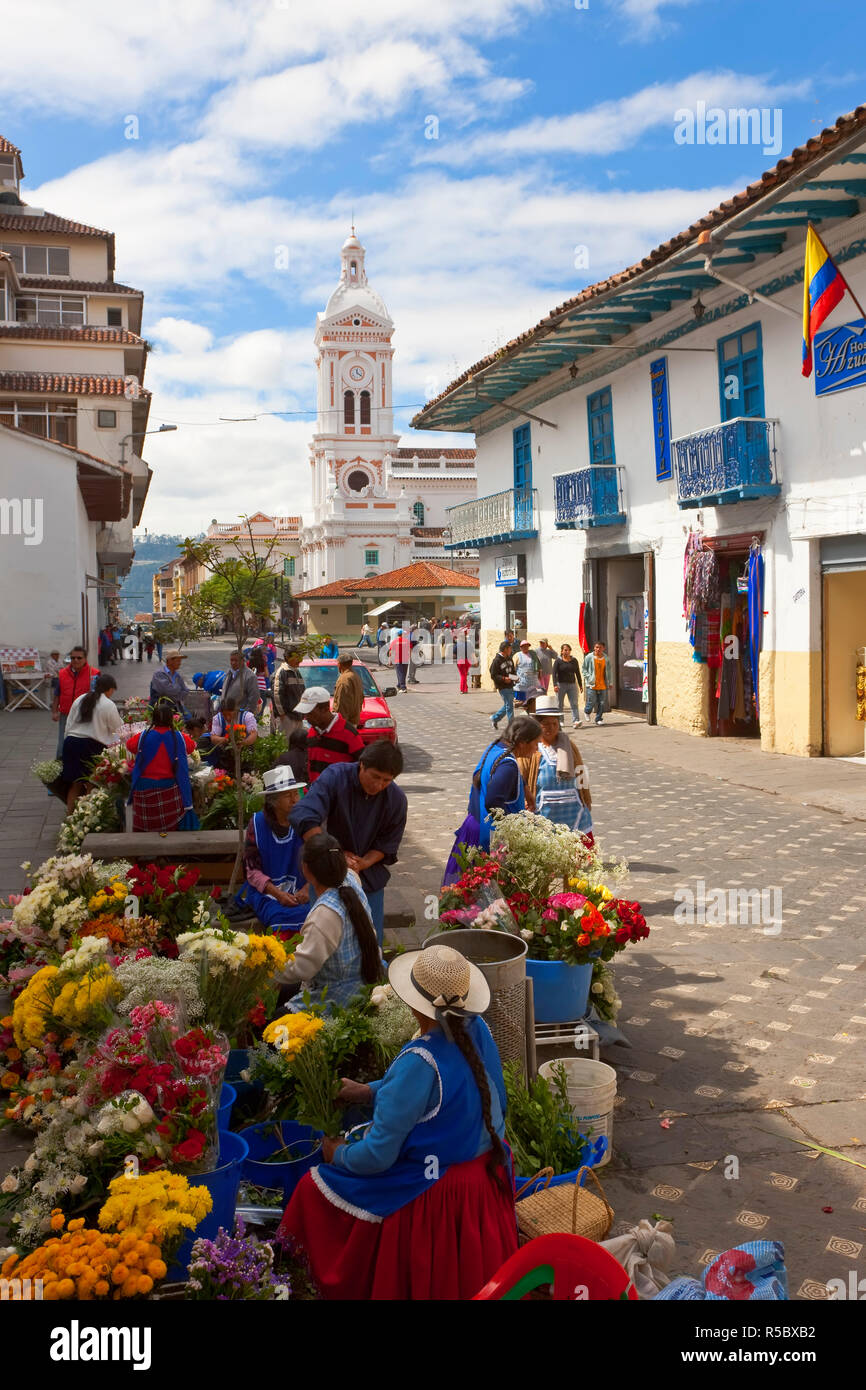 Verkäufern, Cueneca, Ecuador Stockfoto