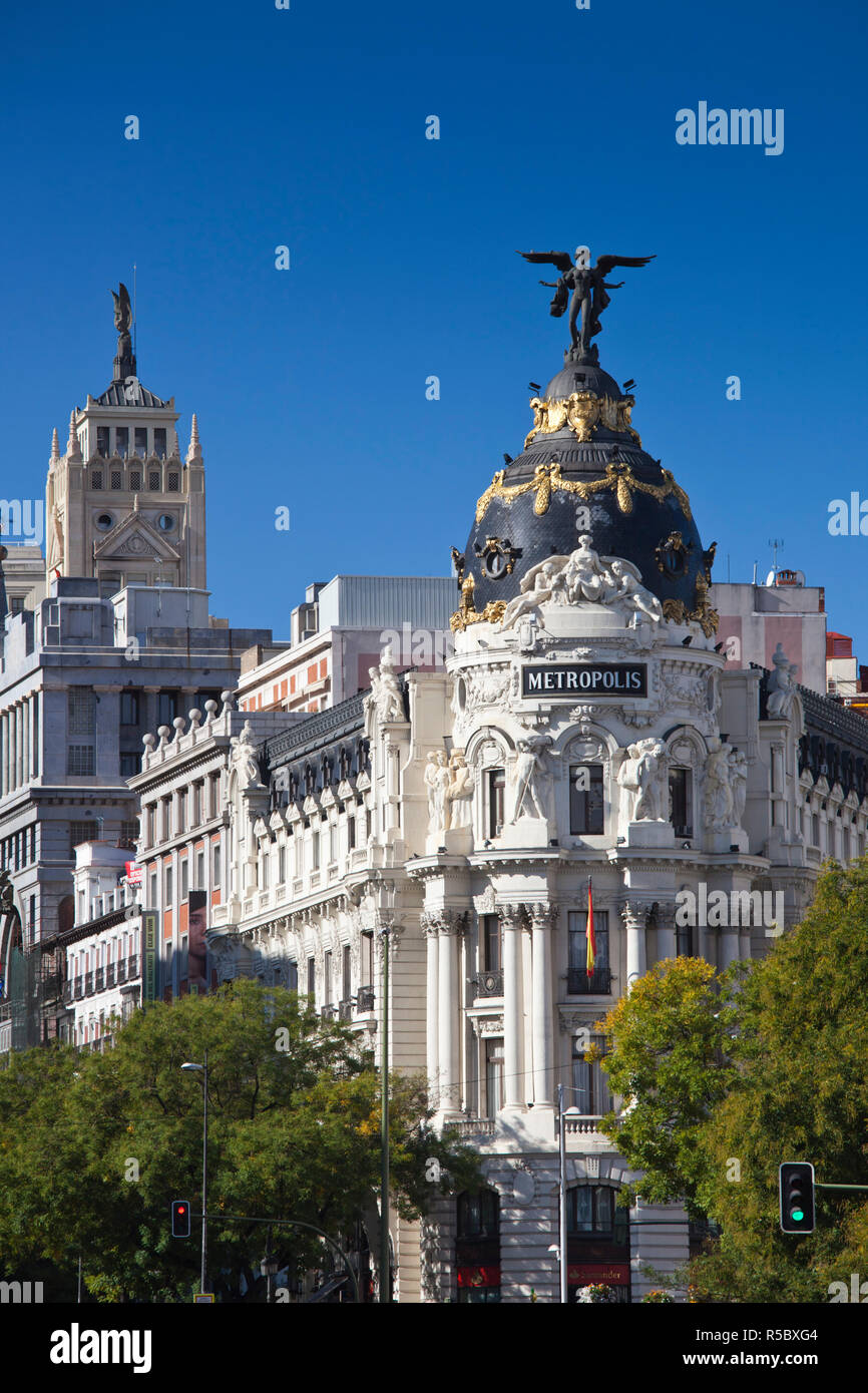 Spanien, Madrid, Centro, Metropolitan Gebäude Stockfoto