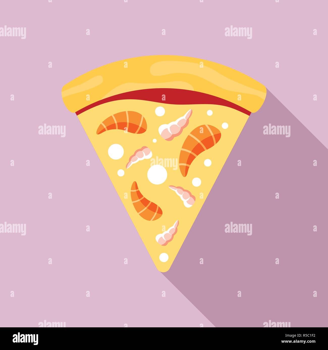 Sea Food pizza Symbol. Flache Abbildung: Sea Food pizza Vektor Symbol für Web Design Stock Vektor