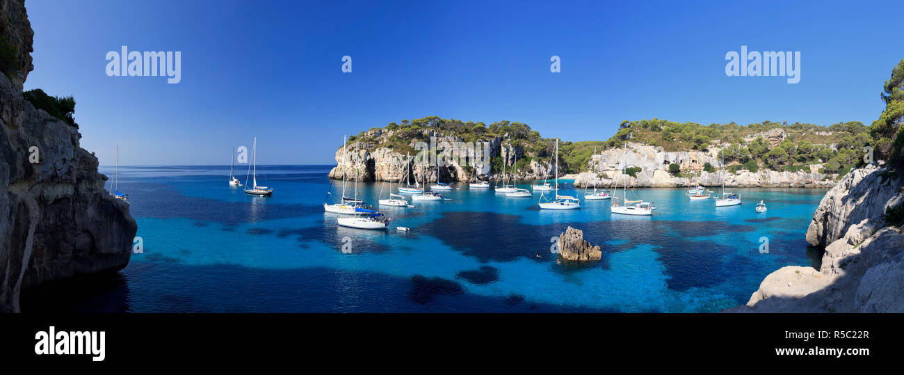 Spanien, Balearen, Menorca, Cala Macarella Strand Stockfoto