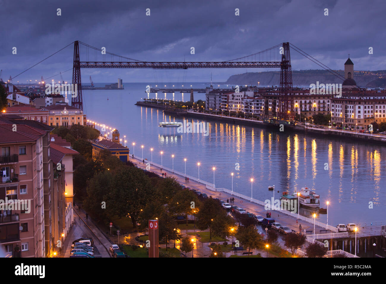 Spanien, Baskenland Region, Provinz Vizcaya, Bilbao, Portugalete-Getxo, Puente Colgante, Hängebrücke, von Alberto Palacio 1893 entworfen Stockfoto