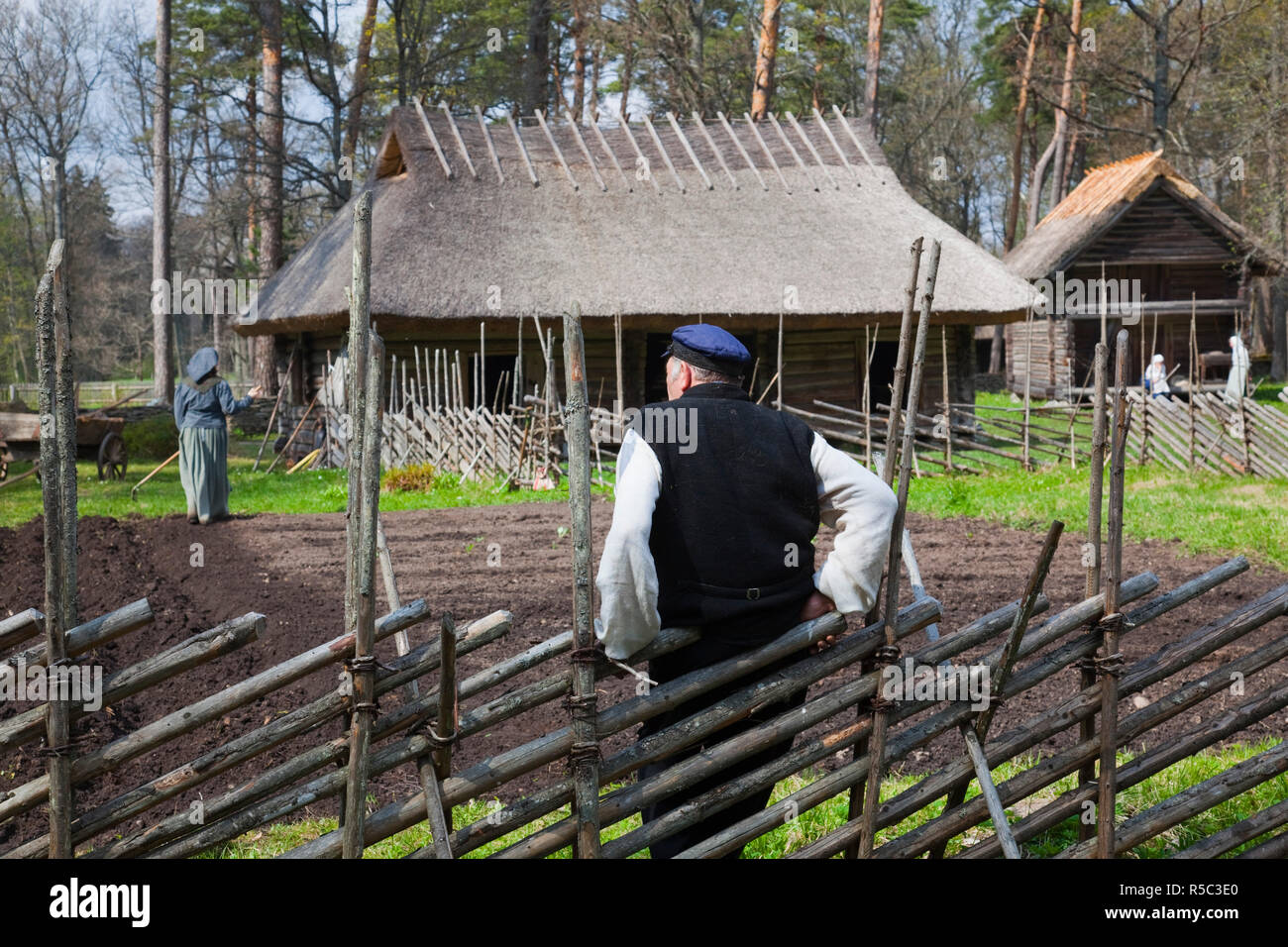 Estland, Tallinn, Rocca Al Mare Village, Estnischen Freilichtmuseum, Bauern Stockfoto