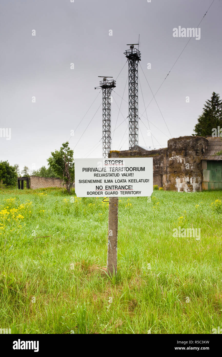 Estland, westlichen Estland Inseln, Insel Saaremaa, lösen Halbinsel Saare,  Sowjet-Ära Spion Basis, radio Antenne Stockfotografie - Alamy