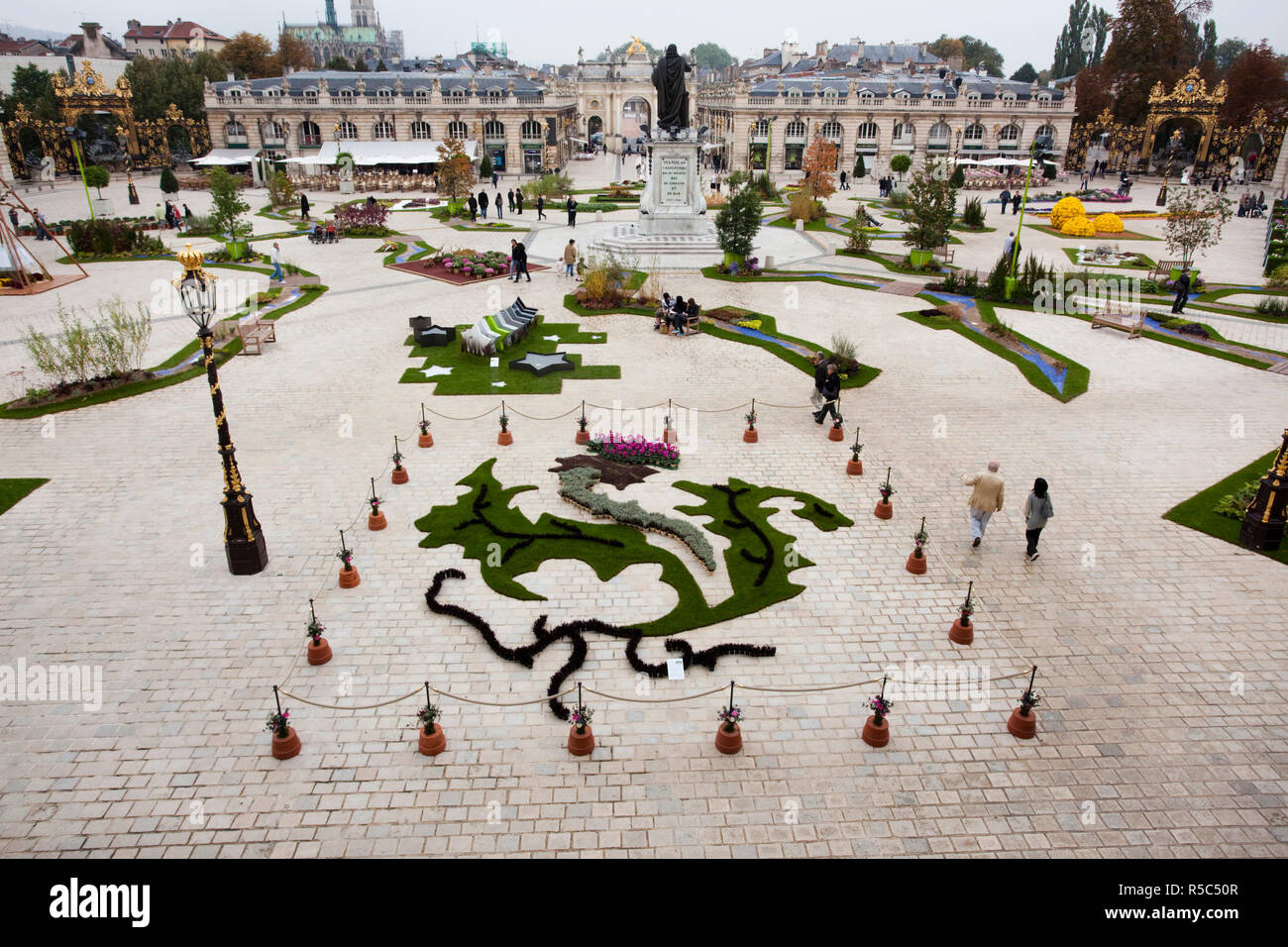 Frankreich, Meurthe-et-Moselle, Lorraine Region, Nancy, Stanislaus, Erhöhte Ansicht Stockfoto
