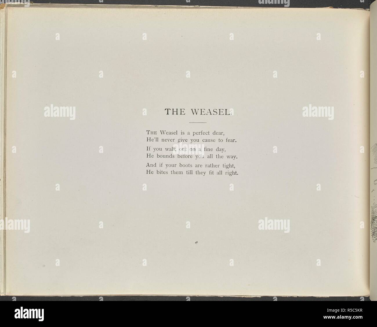 Gedicht: Der weazel. Tails mit einem Twist. Die Verse von â € oeBelgian Hase.â € Die Bilder von E.T. Reed. London: Edwin Arnold, [1898]. Siehe Bild 1876 a 30 p47 für begleitende Bild. Quelle: 1876. a. 30 Seite 46. Autor: EDWARD TENNYSON REED. Douglas, Alfred Bruce, Herr. Stockfoto