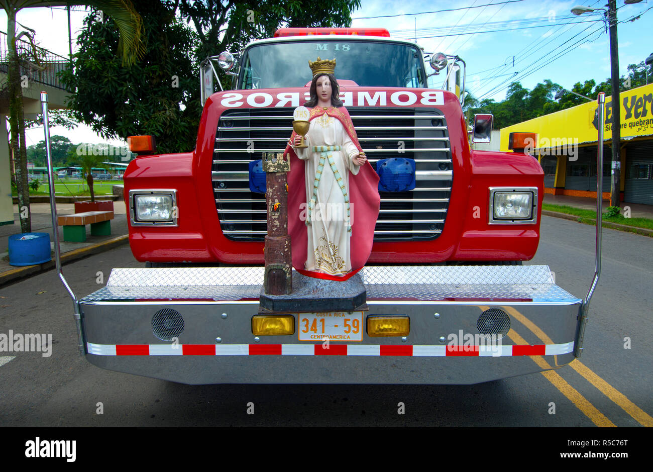 Costa Rica, Puerto Viejo de Sarapiqui, religiöse Festival zum Ende des Monats August Stockfoto