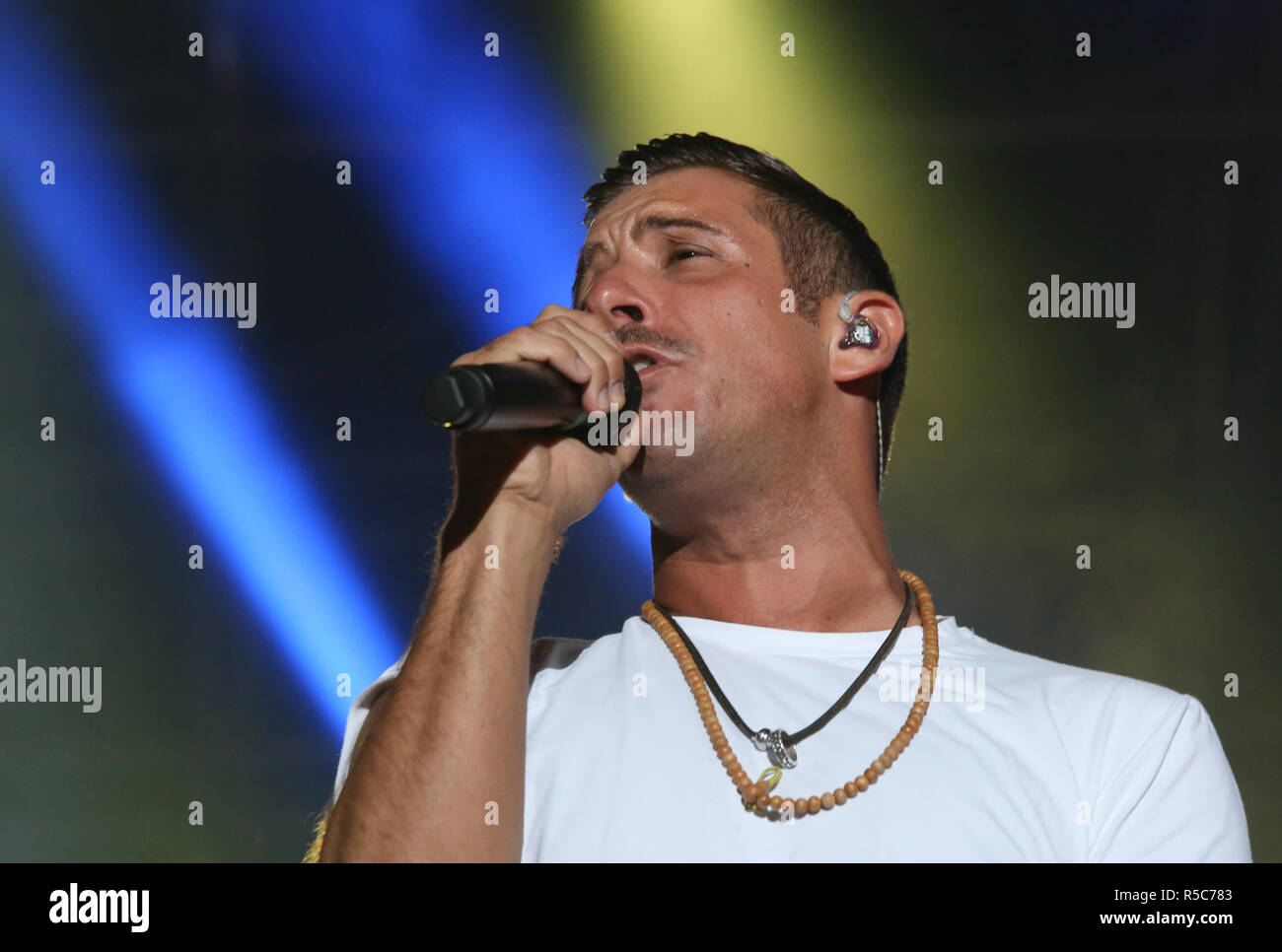 Vicenza, VI, Italia - September 5, 2017: Live Konzert der GABBANI FRANCESCO ein berühmter italienischer Sänger, Songschreiber und Musiker Stockfoto