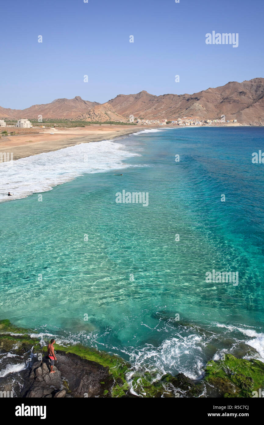 Kap Verde Sao Vicente, San Pedro Strand Stockfoto