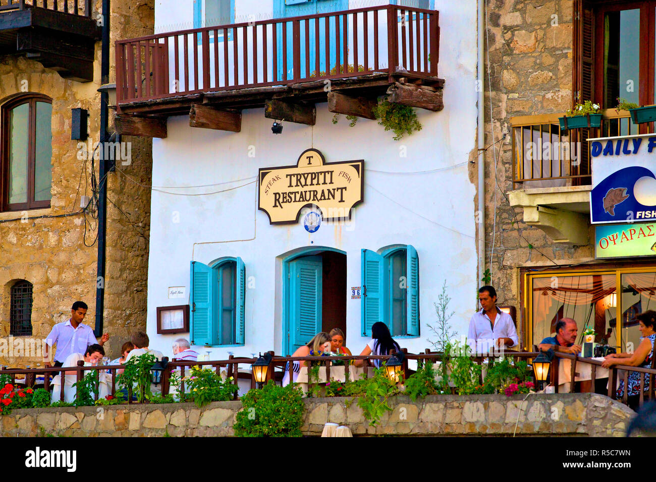 Restaurant in Kyrenia, Nordzypern Stockfoto