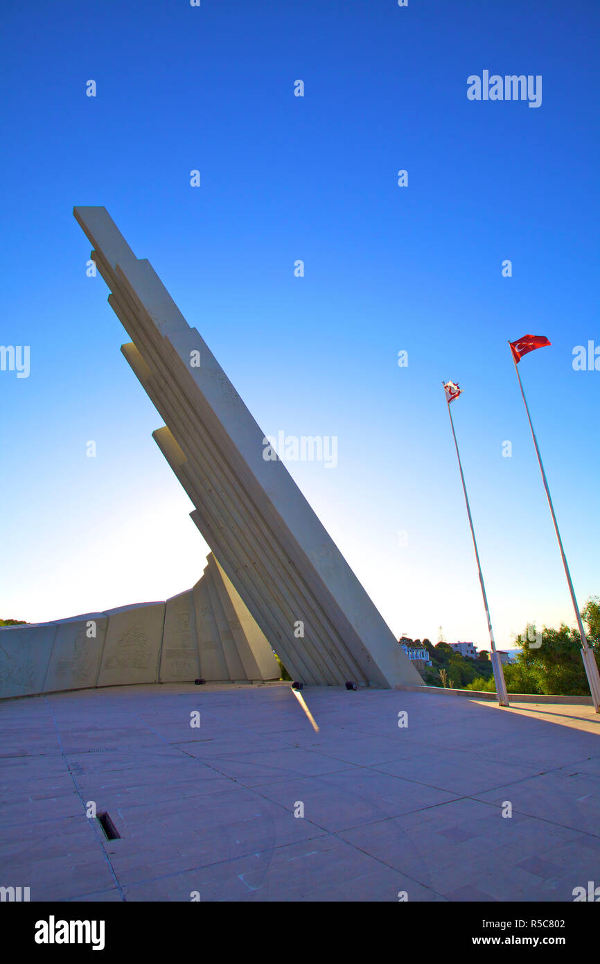 Frieden und Freiheit Denkmal, Alsancak, Nördlich Zypern Stockfoto