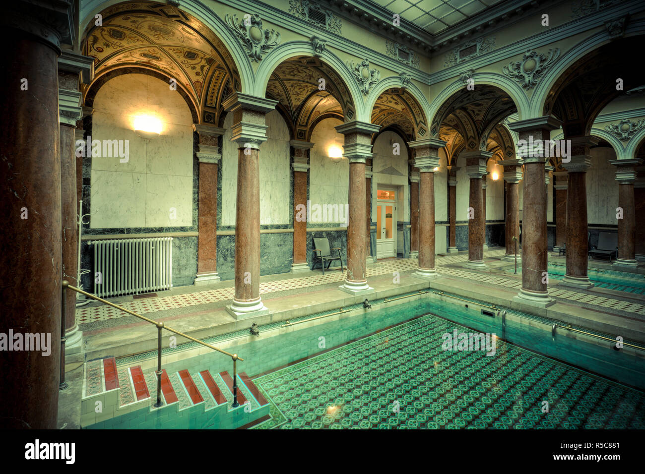 Tschechien, Marianske Lazne (Marienbad), Nove Lazne Resort, Römertherme Stockfoto