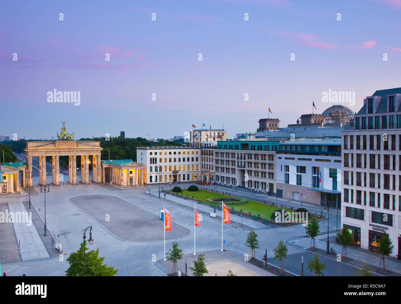 Brandenburger Tor, Pariser Platz, Berlin, Deutschland Stockfoto