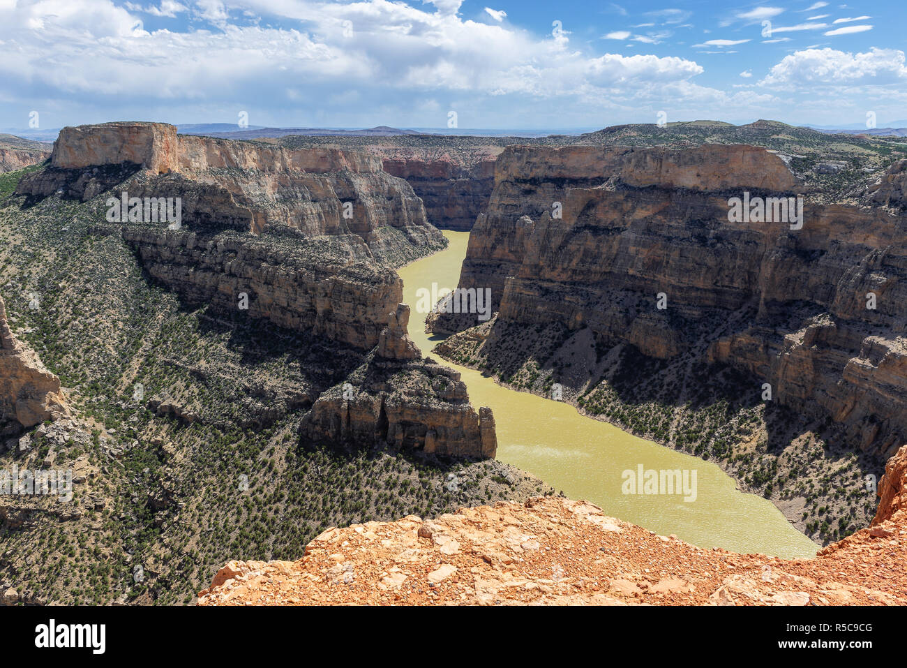 Devil's Canyon Overlook am Bighorn Canyon National Recreation Area, Montana, USA Stockfoto