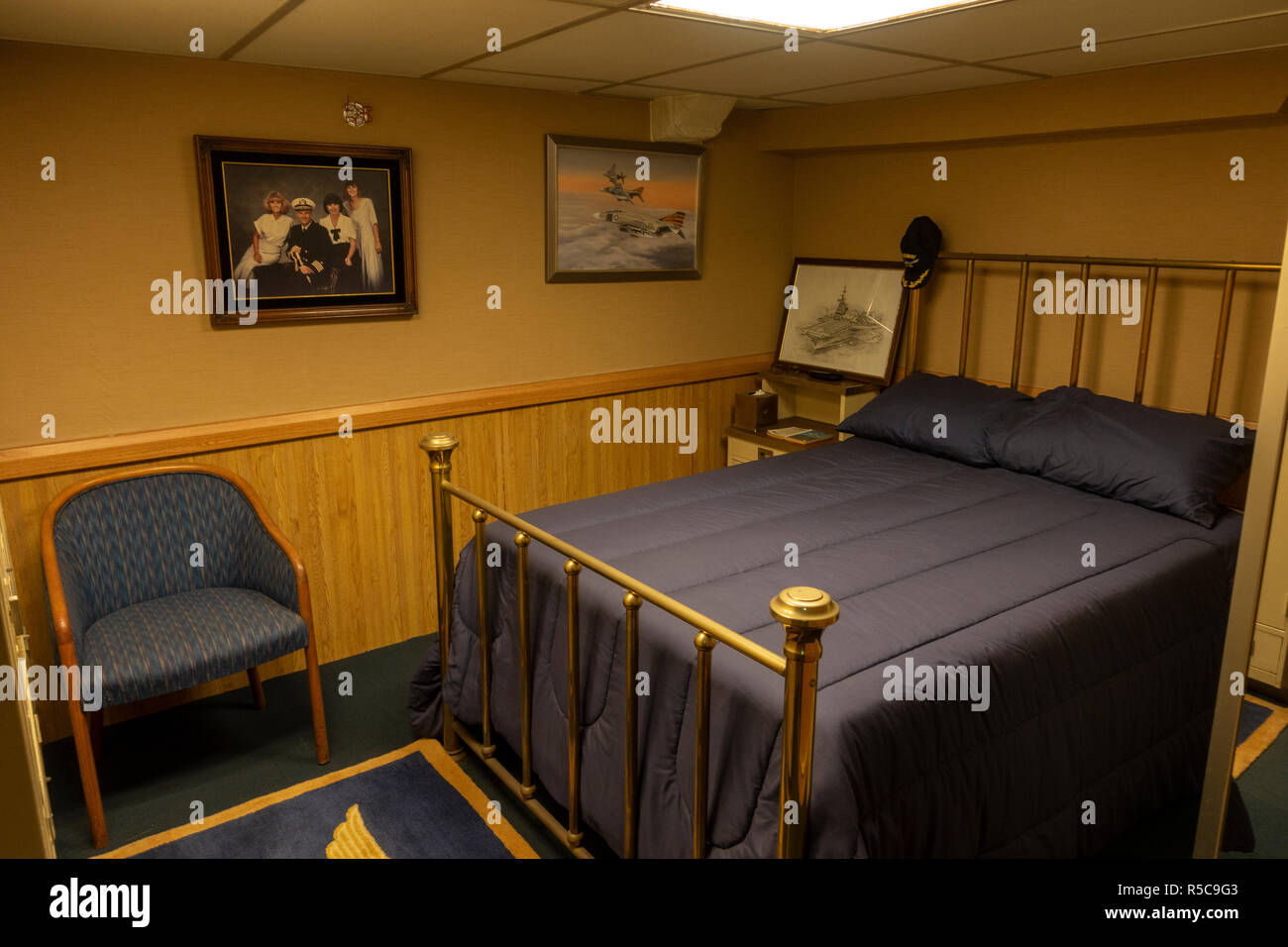 Die obersten Schlafzimmer, USS Midway, San Diego, California, United States. Stockfoto