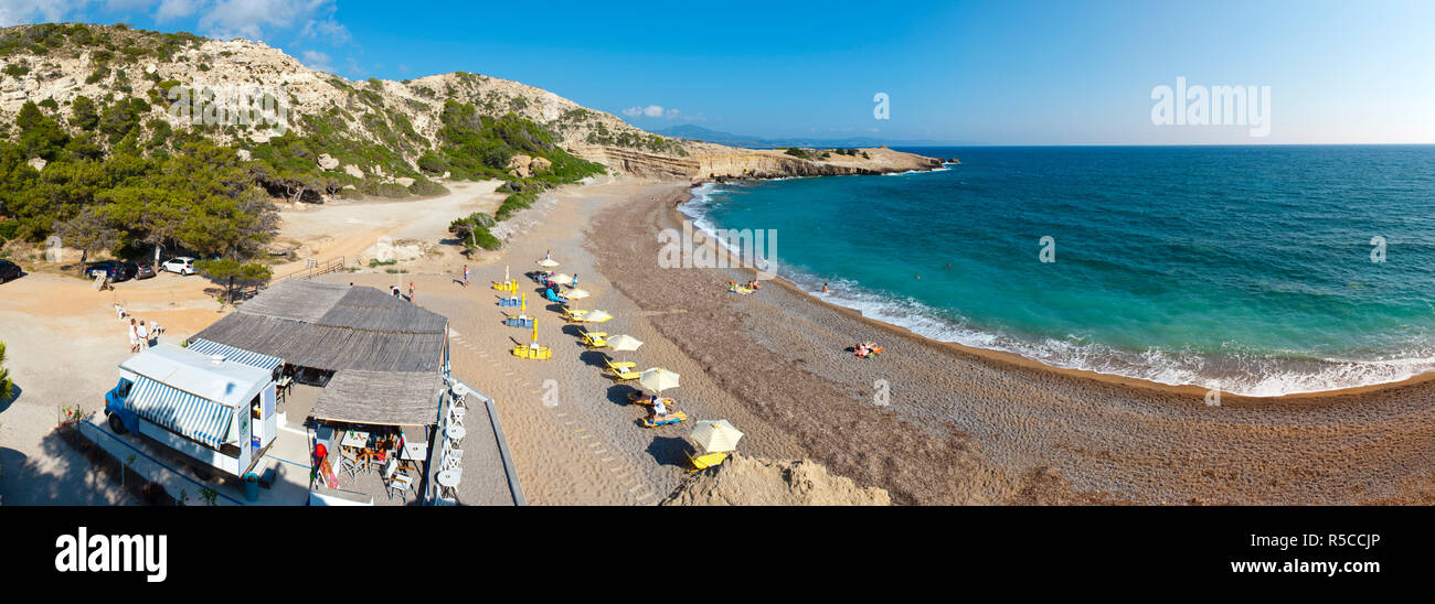 Fourin Strand, Rhodos, Griechenland Stockfoto