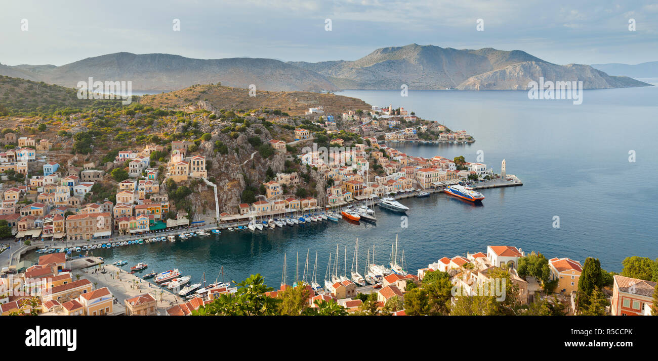 Symi Stadt, Insel Symi, Dodekanes, Griechenland Stockfoto