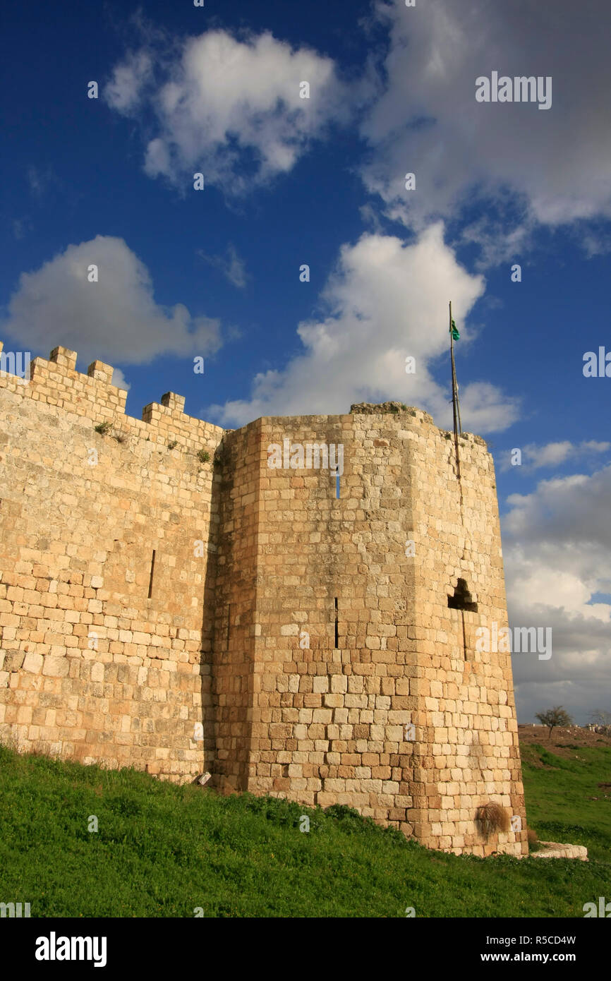 Israel, Sharon Region. Osmanischen Festung Binar Bashi wurde in 1571 auf Tel Afek, die Lage der römischen Stadt Antipatris errichtet durch König Herodes gebaut Stockfoto
