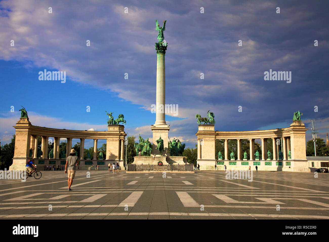 Milleniumsdenkmal, Heldenplatz, Budapest, Ungarn Stockfoto