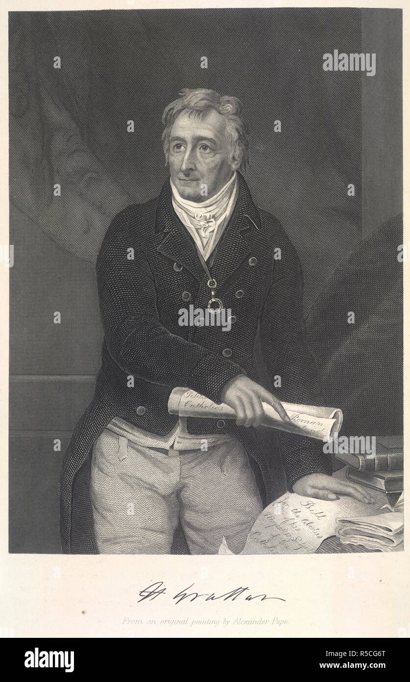 Henry Grattan. Portrait Gallery bedeutender Männer und Frauen der Europ. New York, 1872-74. Henry Grattan (1746-1820). Irische Politiker. Portrait von der ursprünglichen Gemälde von Alexander Pope. . Quelle: 10604 b. 10 Band I, 323. Sprache: Englisch. Stockfoto